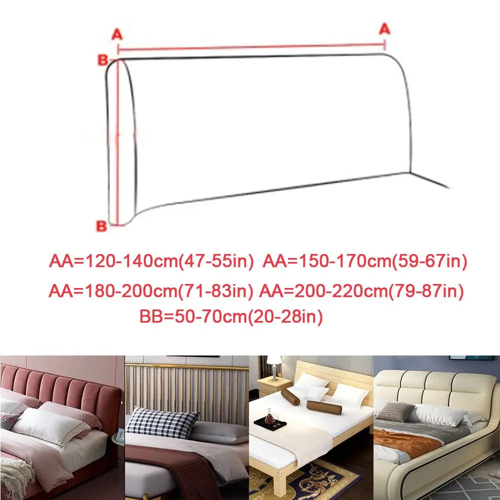 housse tête lit élastique protège tête lit moderne textile tissé couleur unie