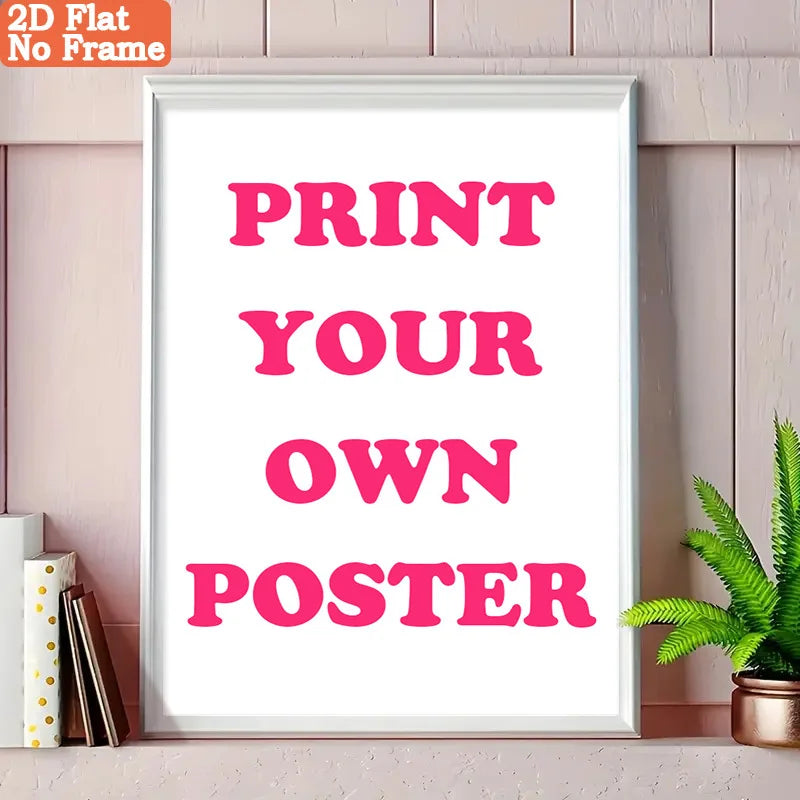 affiche personnalisable toile imprimée moderne minimaliste clips cadre mural blanc rose bleu noir