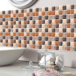 carreaux mosaïque adhésifs modernes 20x20cm imperméables antimoisissures résistants feu 10 feuilles