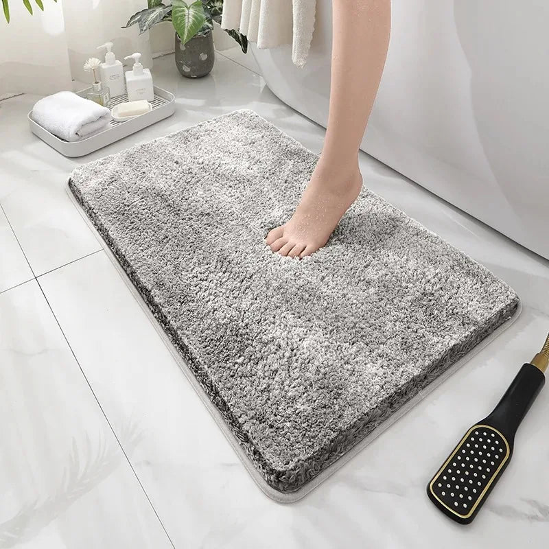 tapis bain poilu antidérapant imperméable résistant couleur gris moderneintérieur prière cuisine chambre