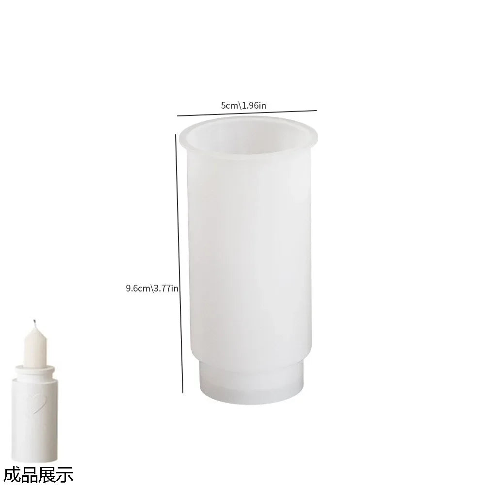 vases silicone blanc coeurs relief minimaliste réutilisables diy hydroponie porte bougies
