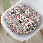 coussin chaise rond confortable mousse polyestère motif géométrique repas siège maison