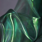 tissu organza transparent brillant polyester polyvalent mariage décoration table moderne élégant vert rose bleu