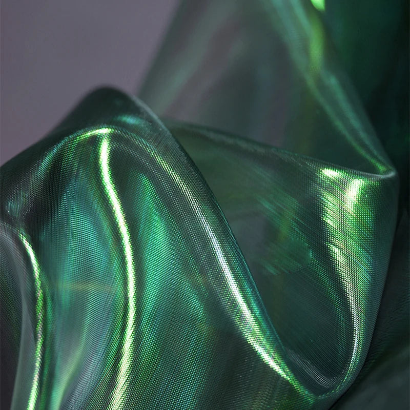 tissu organza transparent brillant polyester polyvalent mariage décoration table moderne élégant vert rose bleu