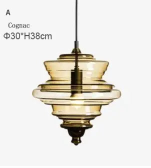 suspension lumineuse moderne verre transparent conique ampoules led blanc doré chambre salon