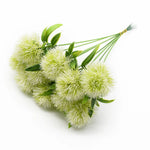 bouquet fleurs artificielles dandelion moderne minimaliste anniversaire mariage décoration intérieure extérieure blanc vert rose