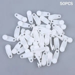 clips fermeture blancs modernes accessoire rideau durable polyester 50 pièces facile utilisation