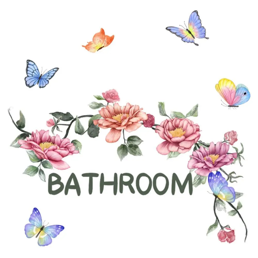 autocollant mural fleurs papillons multicolore adhésif décoration maison opacité décoratif pvc emballement monobloc