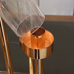 support bougie moderne or transparent cinq têtes mariage décoration table centerpiece decorative