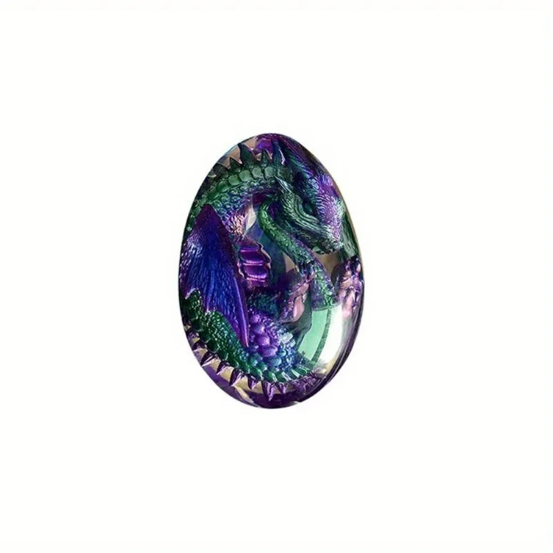 œufs dragon vert orange bleu violet réaliste écailles détails fins décor maison cadeau fantastique