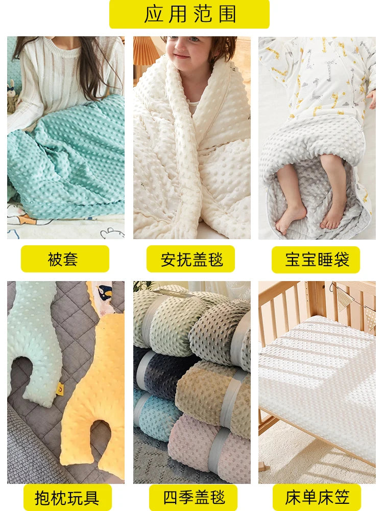 couverture bébé protection uv tissu velours couleur rose jaune moderne douce texture bosses respectueux