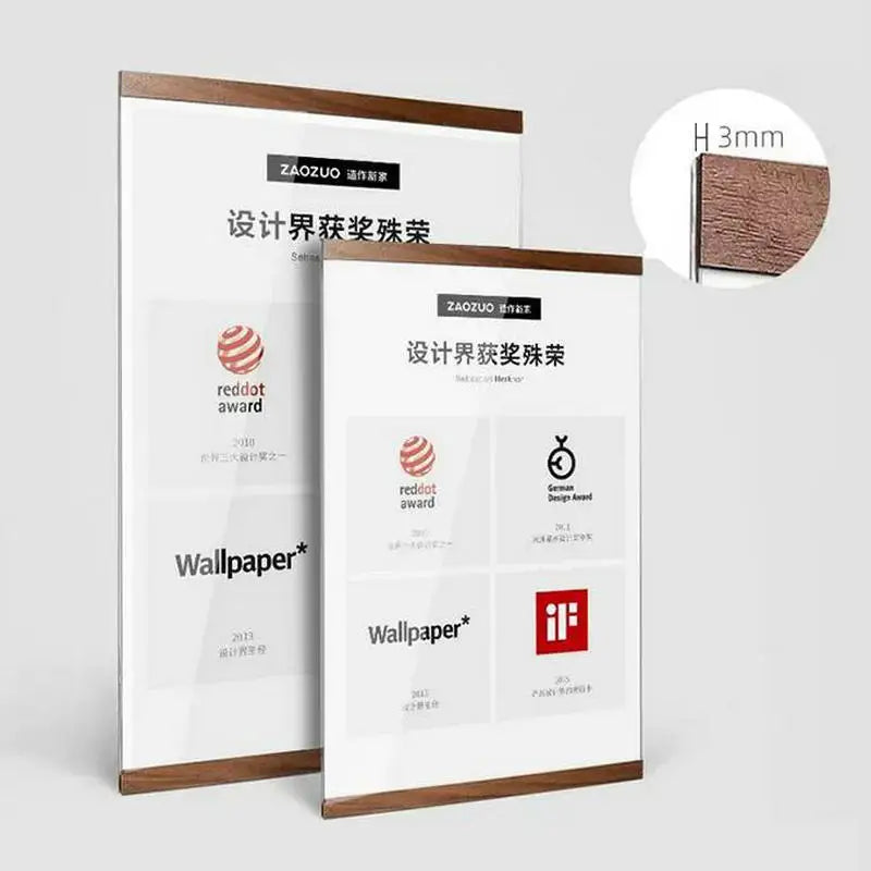 Cadre acrylique transparent pour poster
