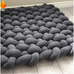 tapis jeu coton blanc rose motif géométrique moderne doux bébé
