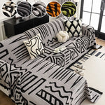 couverture canapé moderne polyestère géométrique opaque hiver noir blanc minimaliste