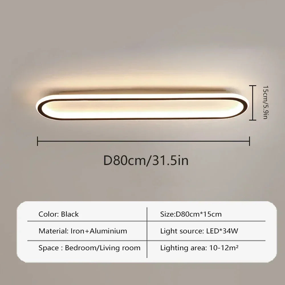 lampe led moderne ovale aluminium noir 40 60 80 cm blanc opaque autonomes
