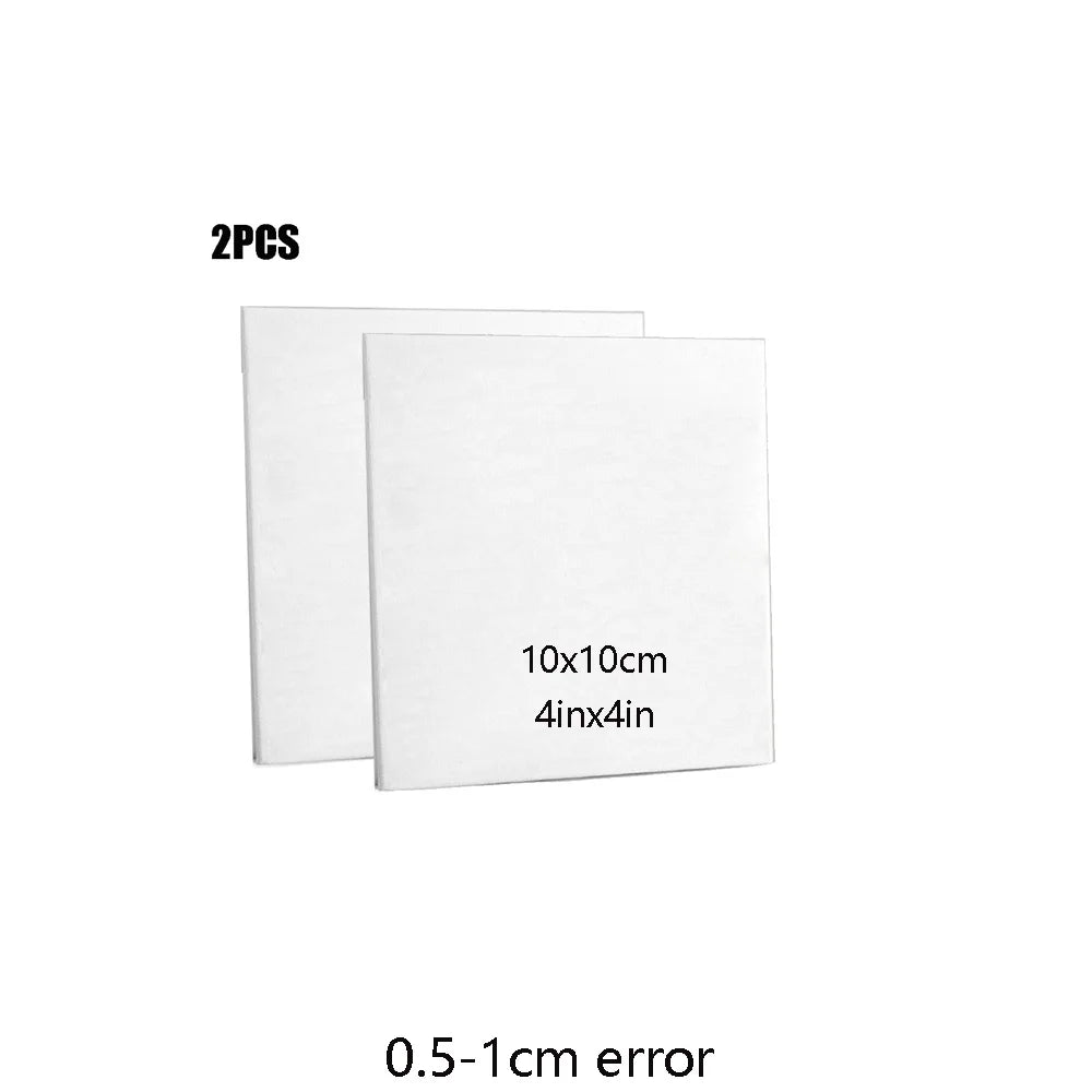 toiles blanches peinture acrylique aquarelle huile 10cm carré art loisirs créatifs kit débutant