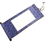 rouleau papier peint imprimé floral ruban fixé traditionnel décoration maison blanc vert suspendu