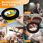 lampe multifonctionnelle loupe 10x clip modes couleurs variateur luminosité led noir moderne