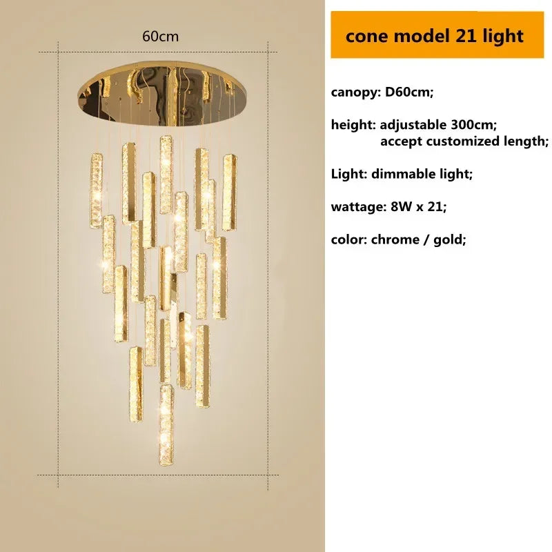 suspension lumineuse contemporaine or argent texture brillante élégante chambre salle bain led