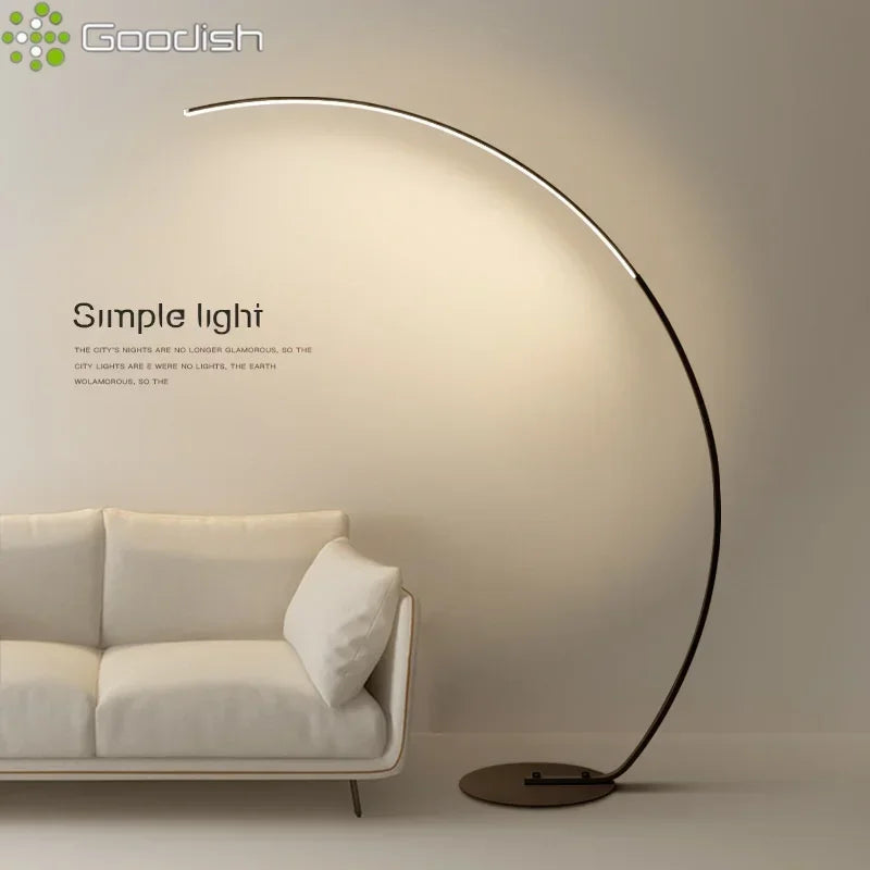 lampes pied led moderne minimaliste blanc noir chambre salon