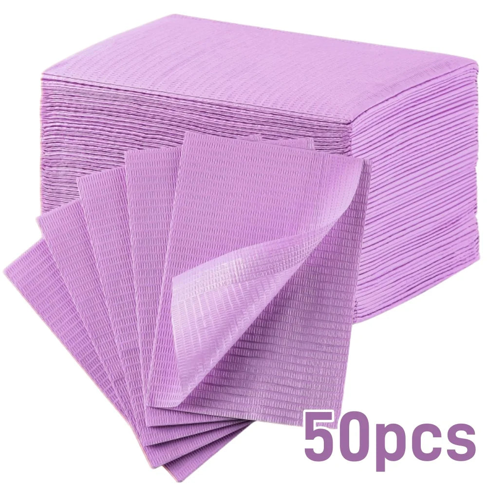 serviettes jetables violet blanc rose rayures horizontales modernes 100 pièces coussin repos main emballage