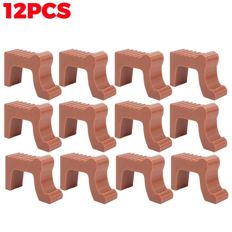 supports pots fleurs marron noir blanc clips drainage moderne minimalisteiaux