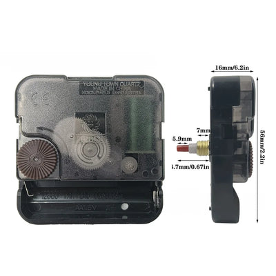 horloge murale quartz industrielle aiguilles noires rouges engrenages visibles intérieur classique fixations visibles