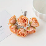bouquet artificiel roses vintage romantique anniversaire mariage baby shower intérieur feuillets verts