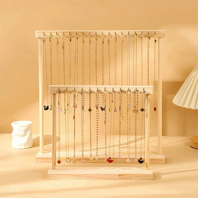 Présentoir bijoux en bois blanc