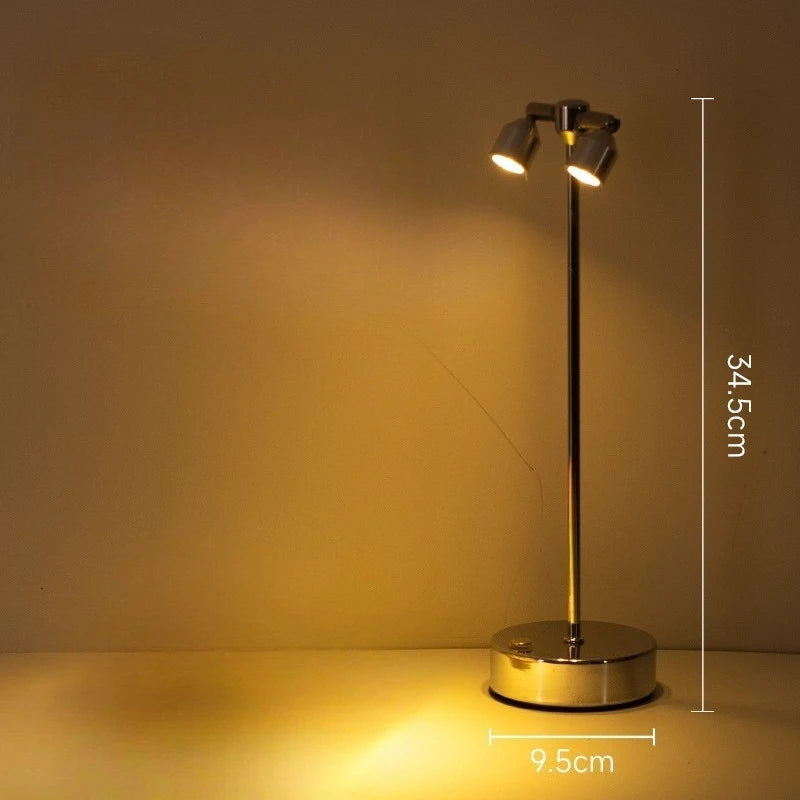 lampe table led rechargeable tactile noire moderne chambre restaurant