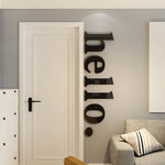 lettres murales adhésives 3d marron rose noir rond brillant moderne chambre salon entréeporte