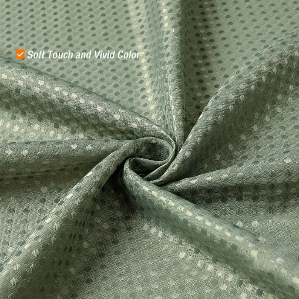 rideau douche vert olive points dorés moderne imperméable polyester anneaux salle bain