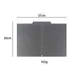 tapis table silicone rectangulaire moderne rayures ondulées gris noir protection cuisine support vaisselle
