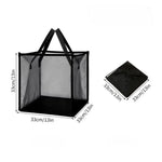 panier linge noir gris transparent maille polyestère pliable moderne poignées grande capacité