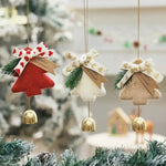 décoration noël cloche chaîne métal rouge beige blanc sequins velours tissu traditionnel merry christmas