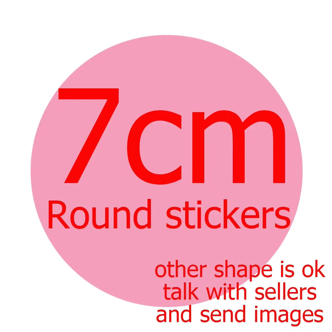 sticker personnalisable adhésif imperméable moderne blanc rose jaune vert bleu noir imprimé brillant 50pcs