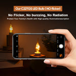 ampoules led vintage transparentes dorées spirale orange e12 e14 2200k 25000h 85mm