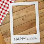 cadres photo anniversaire happy birthday bois carton decor party selfie photo booth props