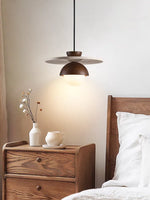 suspension lumineuse bois moderne minimaliste marron clair chambre salon restaurant couloir étude
