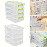 boîtes rangement transparentes multi niveaux utilitaires clips verrouillage organisateur ménage minimaliste modernes