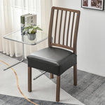 coussin chaise moderne noir uni imperméable adhésif lavable amovible polyester spandex cuisine banquet salon