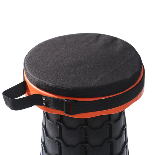 coussin chaise pliable oxford noir orange repose pieds intégré ceinture fixation moderne pratiqueextérieur