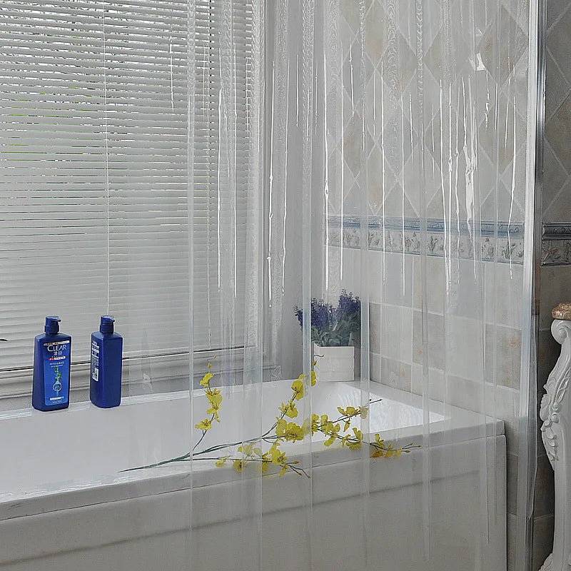 rideau douche transparent moderne aimants salle bain étanche résistant
