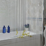 rideau douche transparent moderne aimants salle bain étanche résistant