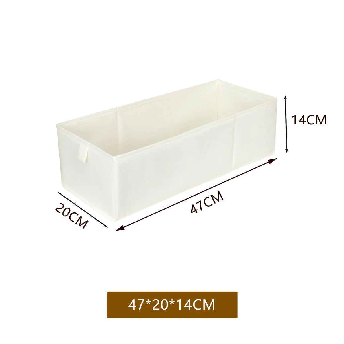 boîtes rangement tissu beige moderne opaques étroites longues sous lit chambre salon buanderie