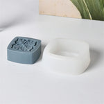 moules savon silicone motifs floraux vintage bleu clair blanc détaillés artisanauxDecorationChocolat