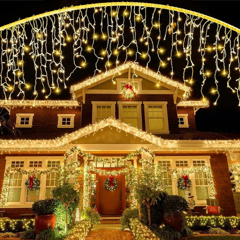 guirlande lumineuse solaire led blanc chaud moderne ip44 55m 96led 9m 162led