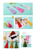 lot pompons rideaux clips décoration textile maison chic rouge