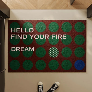 tapis sol moderne motif cercles colorés pvc antidérapant entrée maison intérieur décoratif large