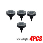 lampe solaire led moderne noire ip68 extérieur jardin rond urgence fixe tringle